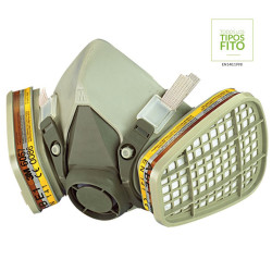 Mascarilla Integral 6200 con dos cartuchos A2P3.